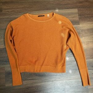 T Tahari Burnt Orange Crew Neck Sweater